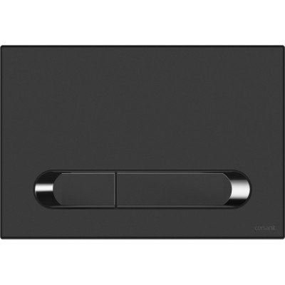 Кнопка CERSANIT ESTETICA для LINK PRO/VECTOR/LINK/HI-TEC пластик черный матовый с рамкой хром